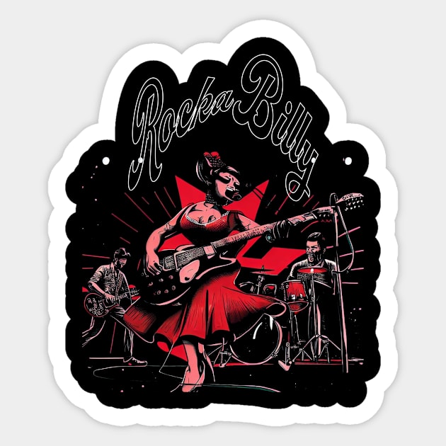 Rockabilly Sticker by MckinleyArt